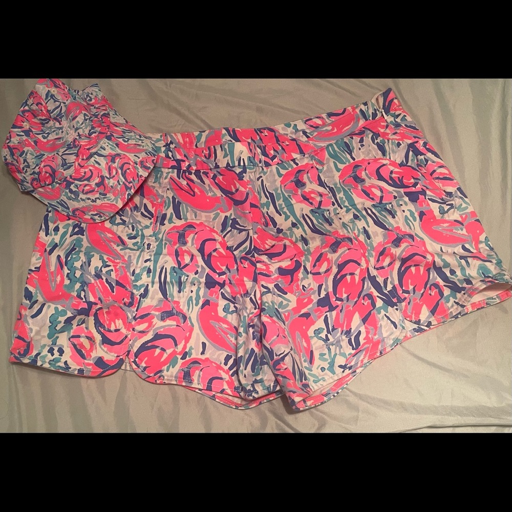 Lilly Pulitzer shorts and matching hat